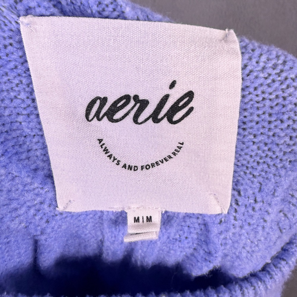 Lot of 3 Aerie Cable Knit Sweaters Womens M Oversized Cozy Cabincore Crewneck - Picture 5 of 9